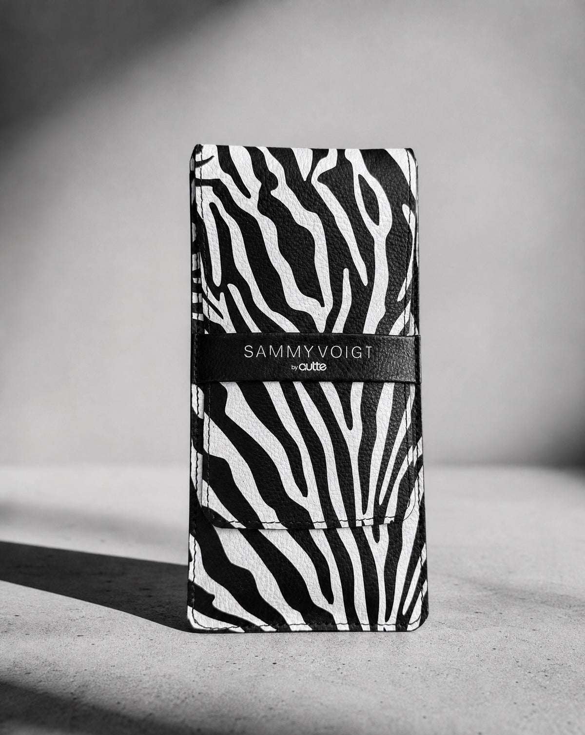 pouch noir et blanc avec motif Zebra
