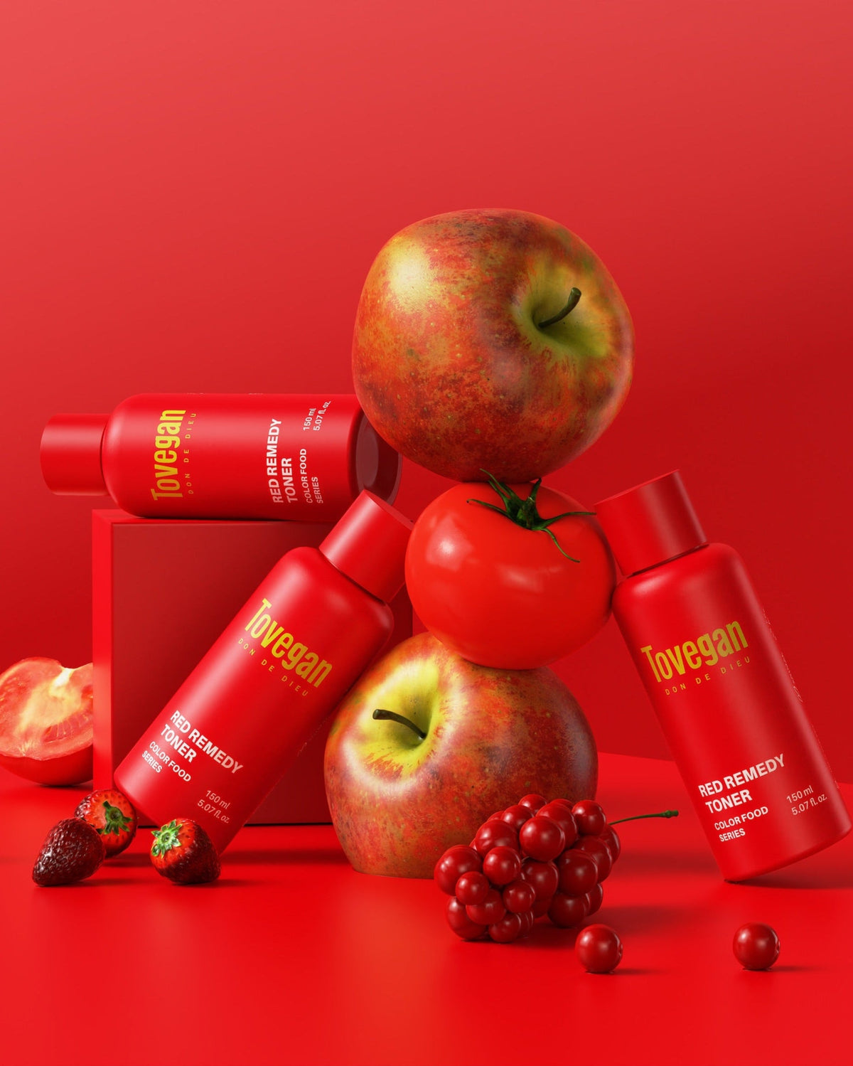 image flacon red remedy toner avec les fruits rouges de sa formule
